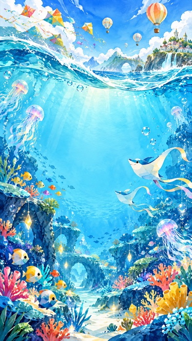 Arte do tema Aventura Azul