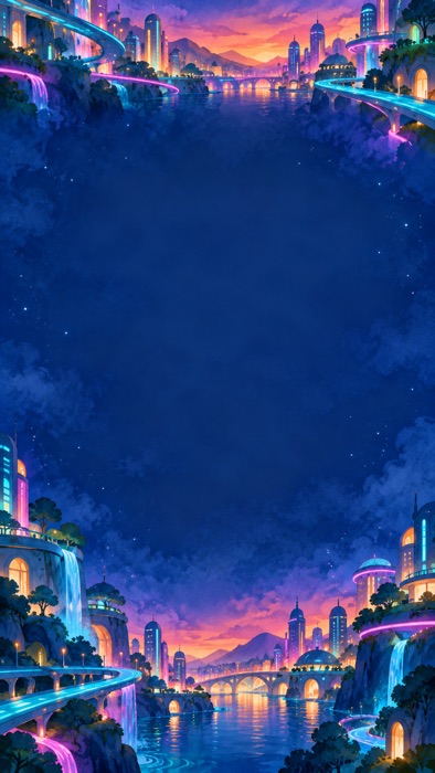 Arte do tema Cidade Neon