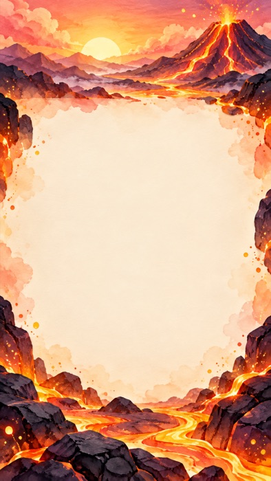 Arte do tema Vulcão Brilhante